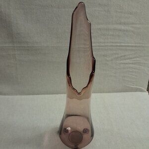 RARE VTG LE Smith Amethyst 3-Footed SWUNG Art Glass Va
